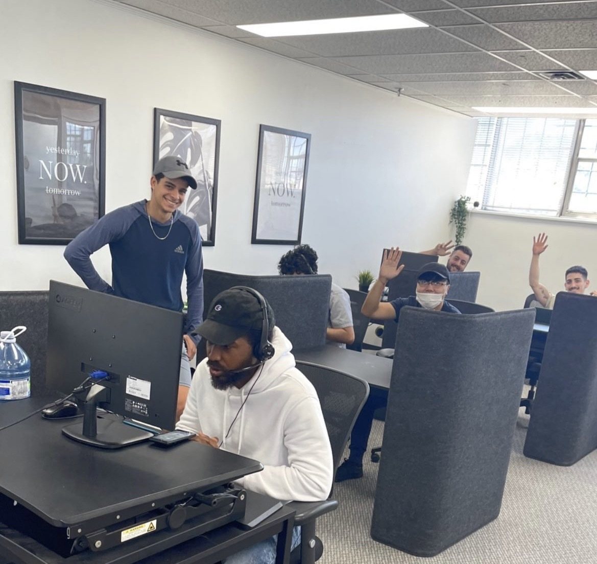The Variance Marketing sales team at their desks in the office
